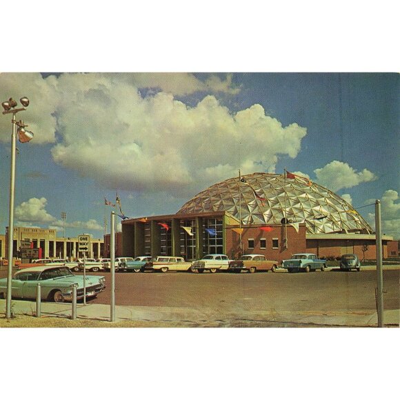 Postcard Casa Manana Theatre Amon Carter Square Fort Worth Texas Chrome Unposted - Picture 1 of 2